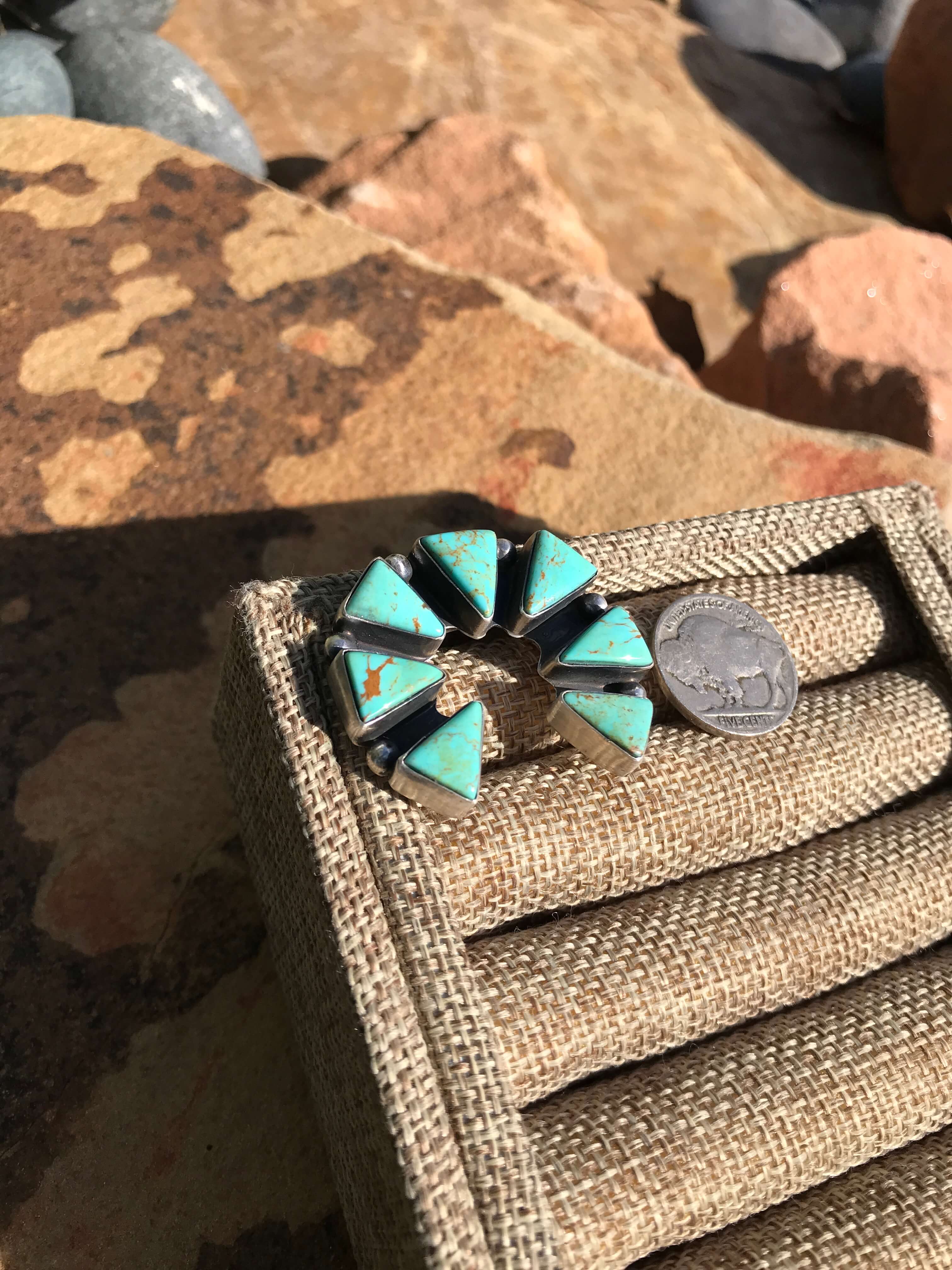 The Naja Adjustable Ring, 2-Rings-Calli Co., Turquoise and Silver Jewelry, Native American Handmade, Zuni Tribe, Navajo Tribe, Brock Texas