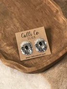 The Marietta Concho Earrings-Earrings-Calli Co., Turquoise and Silver Jewelry, Native American Handmade, Zuni Tribe, Navajo Tribe, Brock Texas