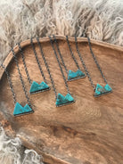 The Peaks Turquoise Necklaces-Necklaces-Calli Co., Turquoise and Silver Jewelry, Native American Handmade, Zuni Tribe, Navajo Tribe, Brock Texas