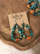 The Owyhee Hoop Earrings-Earrings-Calli Co., Turquoise and Silver Jewelry, Native American Handmade, Zuni Tribe, Navajo Tribe, Brock Texas