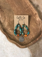 The Owyhee Hoop Earrings-Earrings-Calli Co., Turquoise and Silver Jewelry, Native American Handmade, Zuni Tribe, Navajo Tribe, Brock Texas