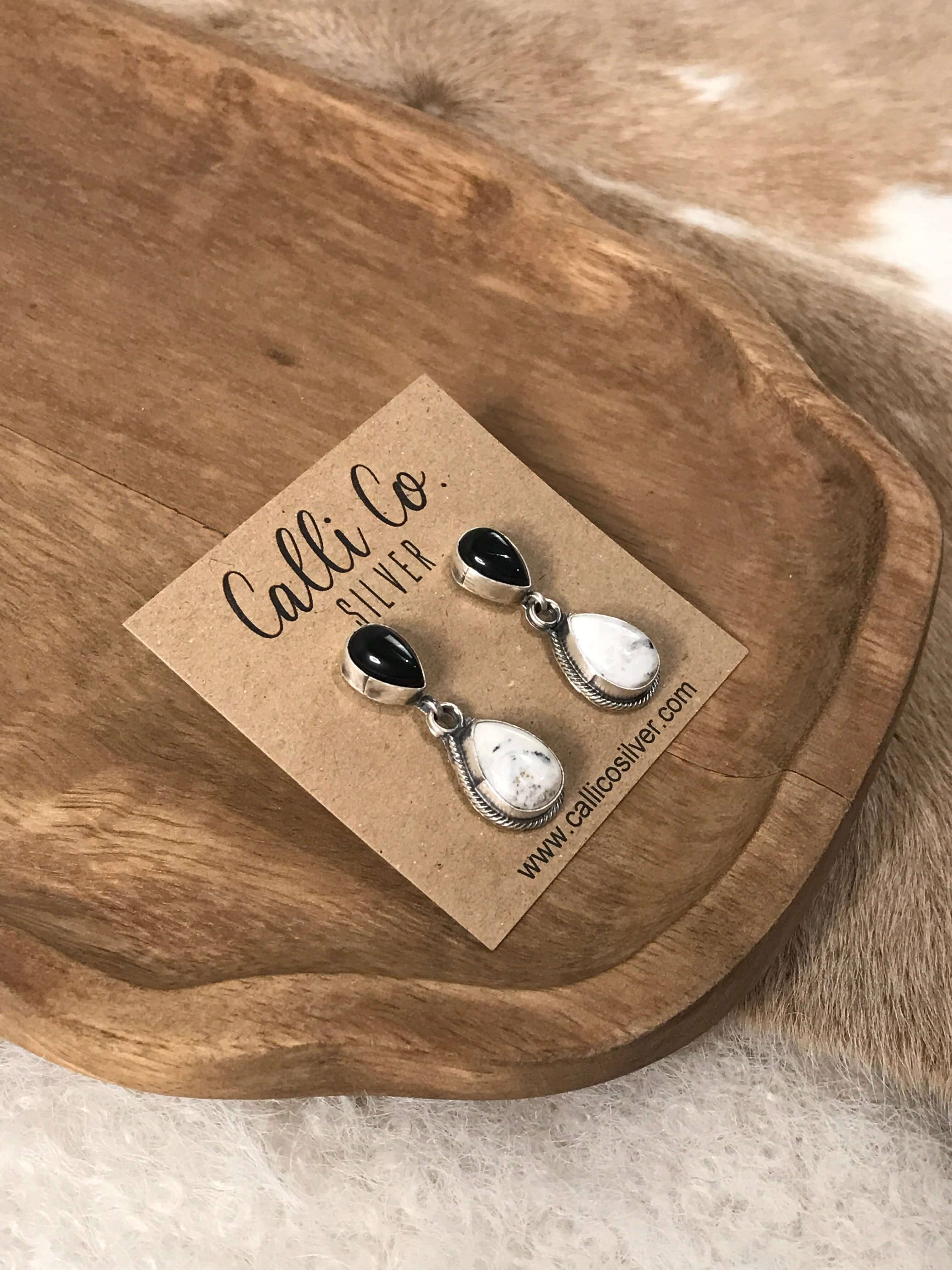 The Coolidge Dangles, 4-Earrings-Calli Co., Turquoise and Silver Jewelry, Native American Handmade, Zuni Tribe, Navajo Tribe, Brock Texas