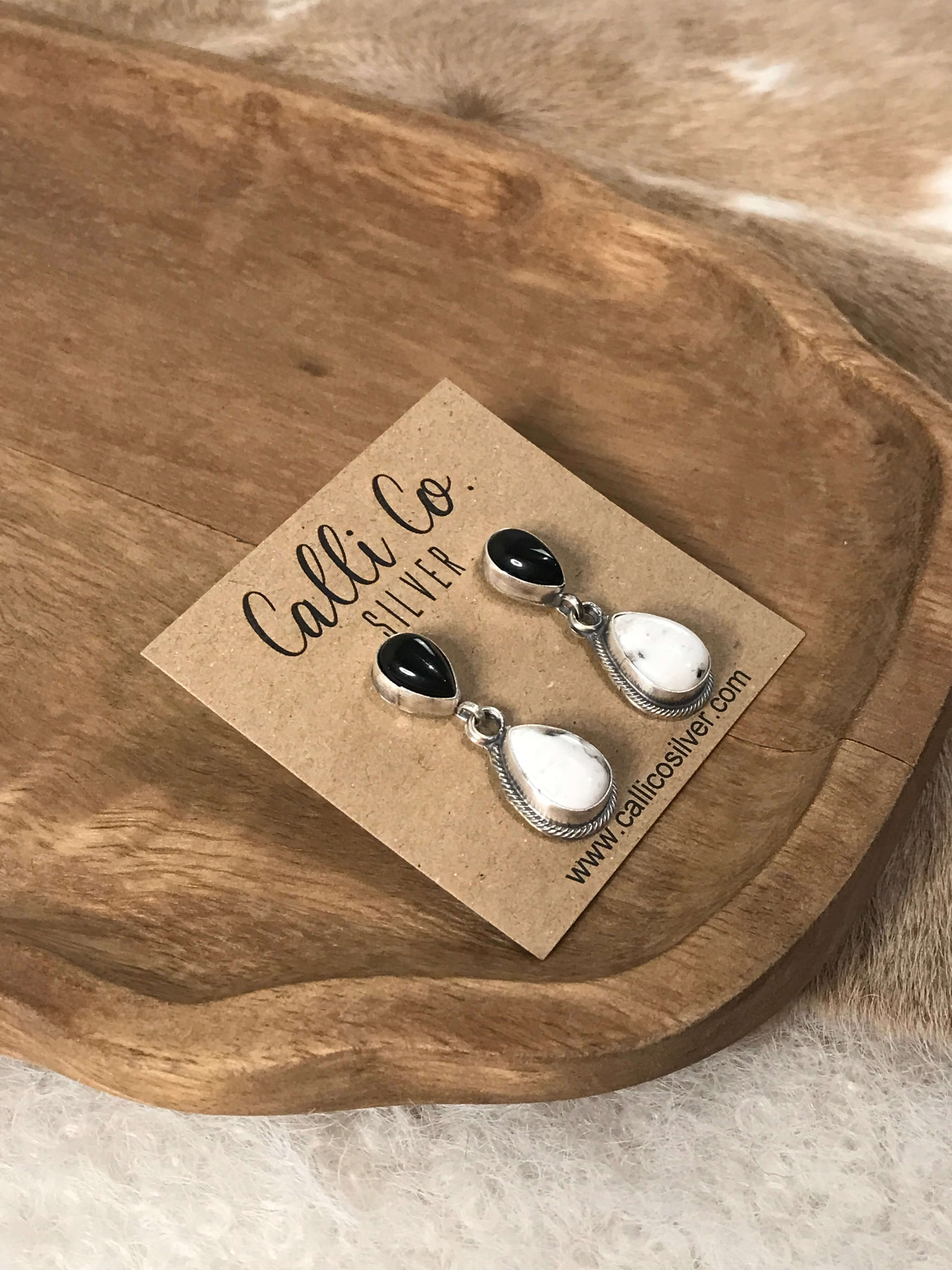 The Coolidge Dangles, 5-Earrings-Calli Co., Turquoise and Silver Jewelry, Native American Handmade, Zuni Tribe, Navajo Tribe, Brock Texas