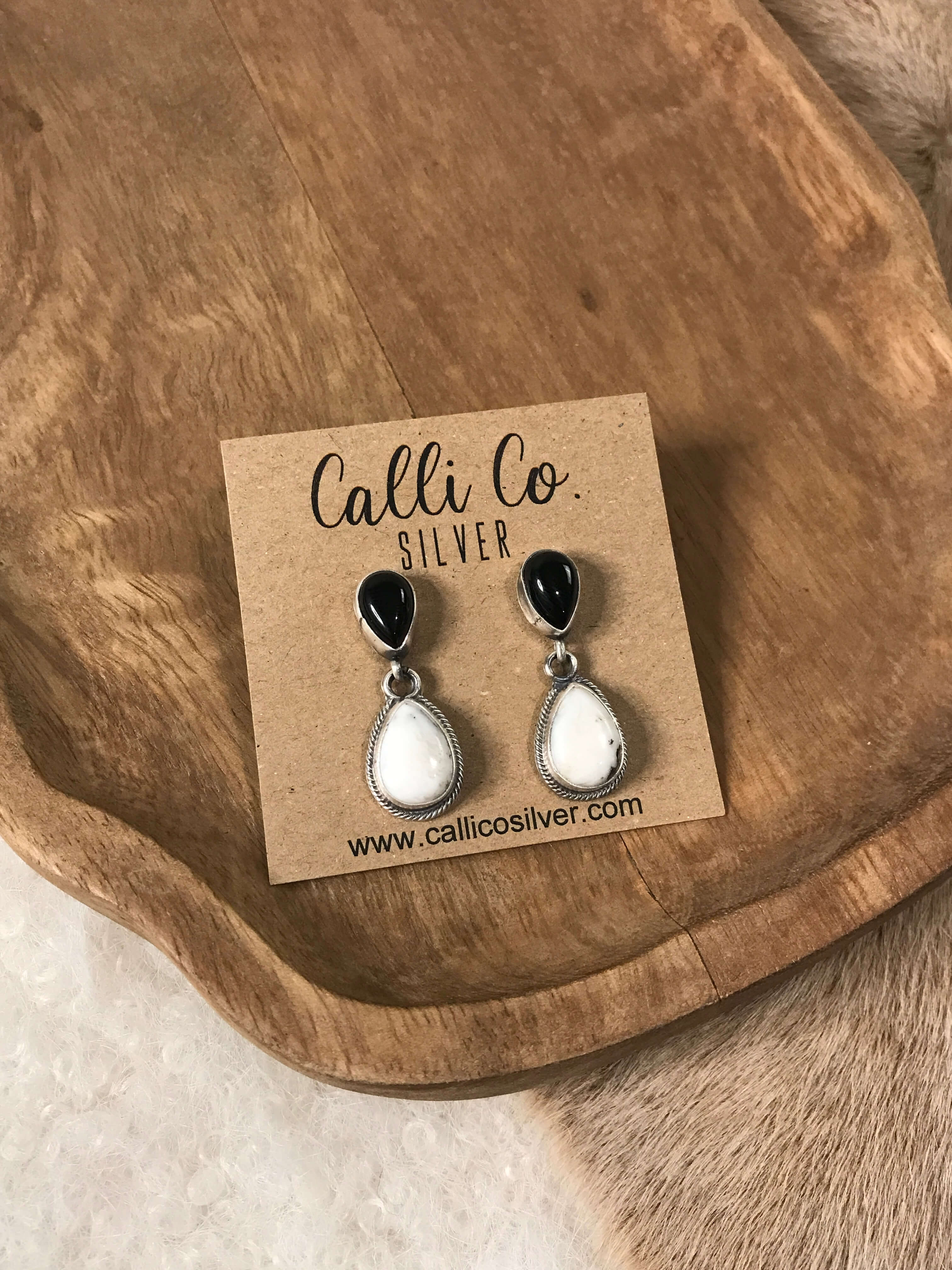 The Coolidge Dangles, 6-Earrings-Calli Co., Turquoise and Silver Jewelry, Native American Handmade, Zuni Tribe, Navajo Tribe, Brock Texas