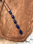 The Randlett Necklace in Lapis-Necklaces-Calli Co., Turquoise and Silver Jewelry, Native American Handmade, Zuni Tribe, Navajo Tribe, Brock Texas