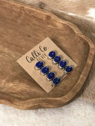 The Basiao Earrings, 1-Earrings-Calli Co., Turquoise and Silver Jewelry, Native American Handmade, Zuni Tribe, Navajo Tribe, Brock Texas