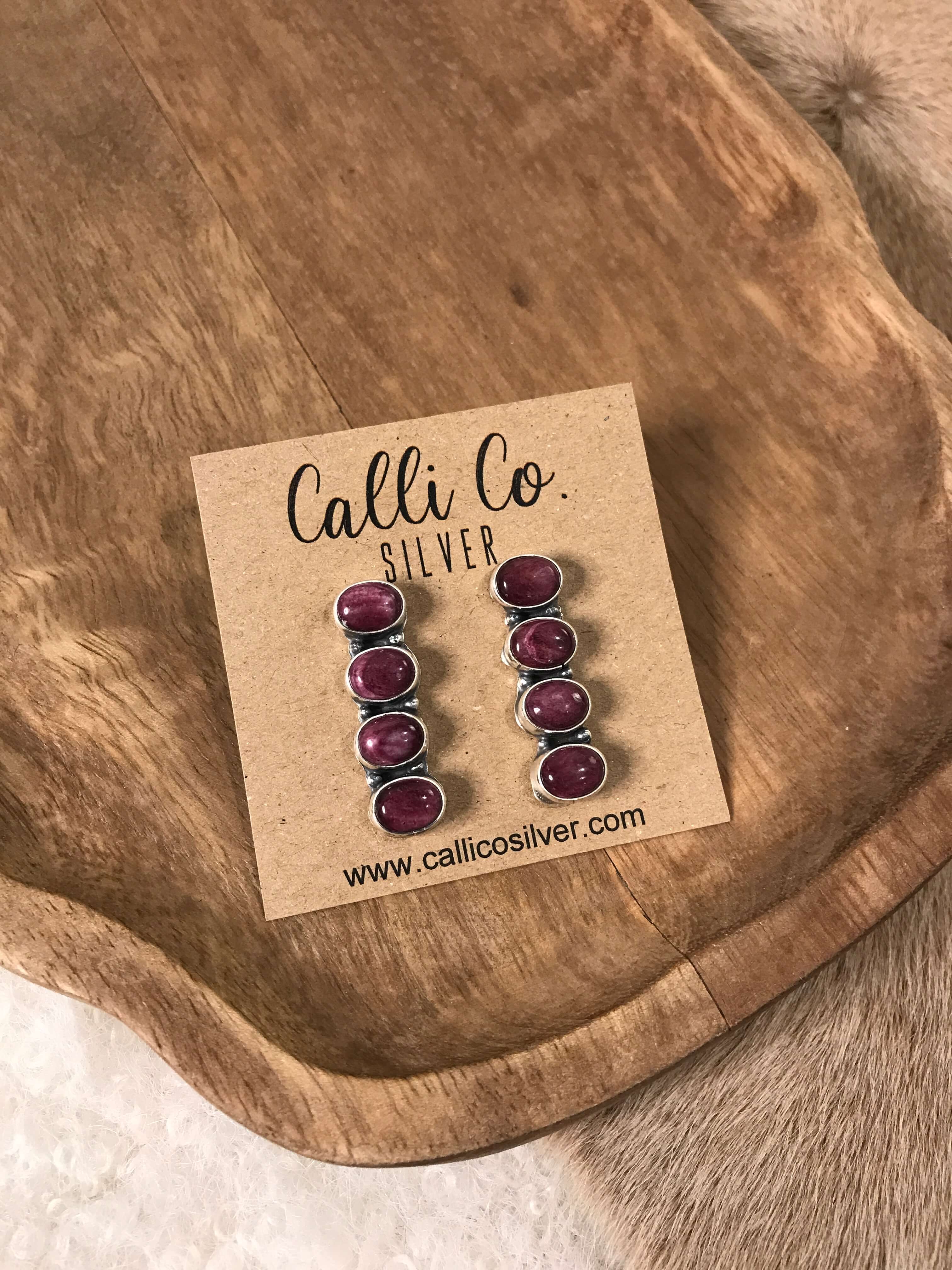 The Basiao Earrings, 2-Earrings-Calli Co., Turquoise and Silver Jewelry, Native American Handmade, Zuni Tribe, Navajo Tribe, Brock Texas