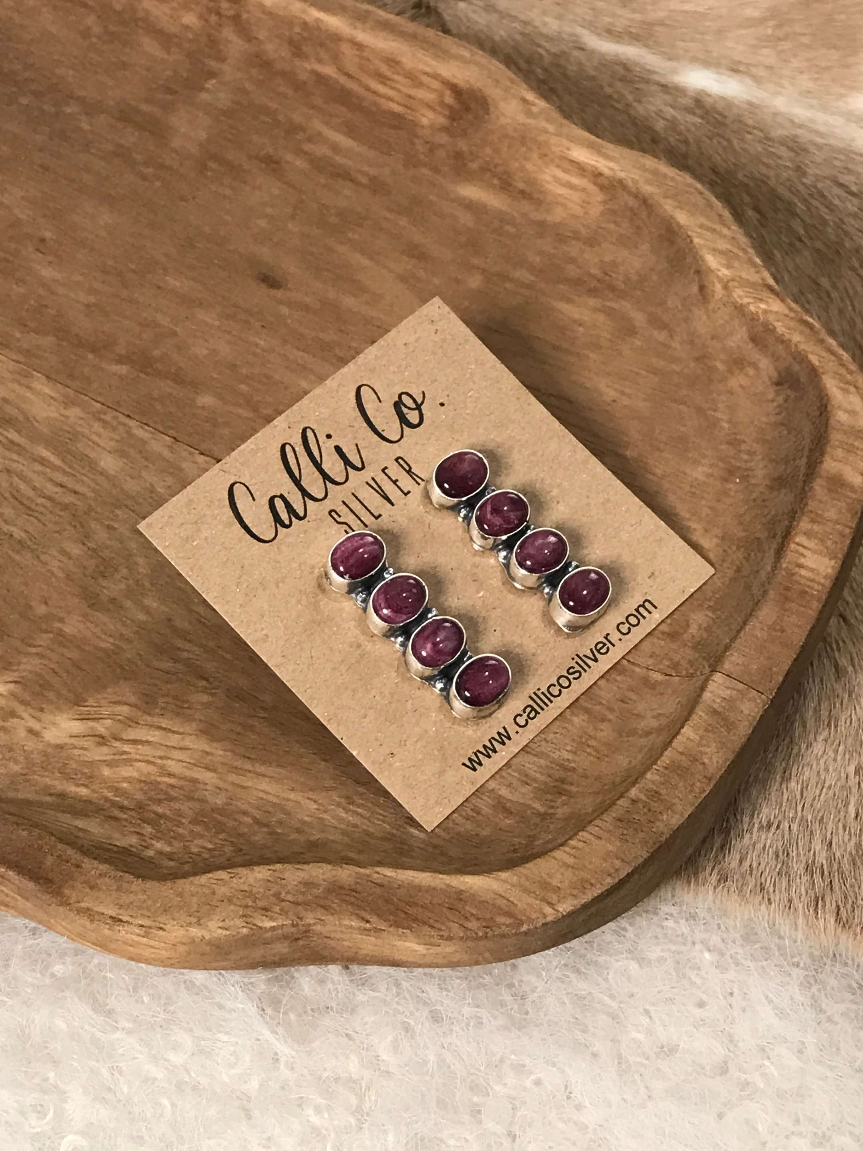 The Basiao Earrings, 2-Earrings-Calli Co., Turquoise and Silver Jewelry, Native American Handmade, Zuni Tribe, Navajo Tribe, Brock Texas