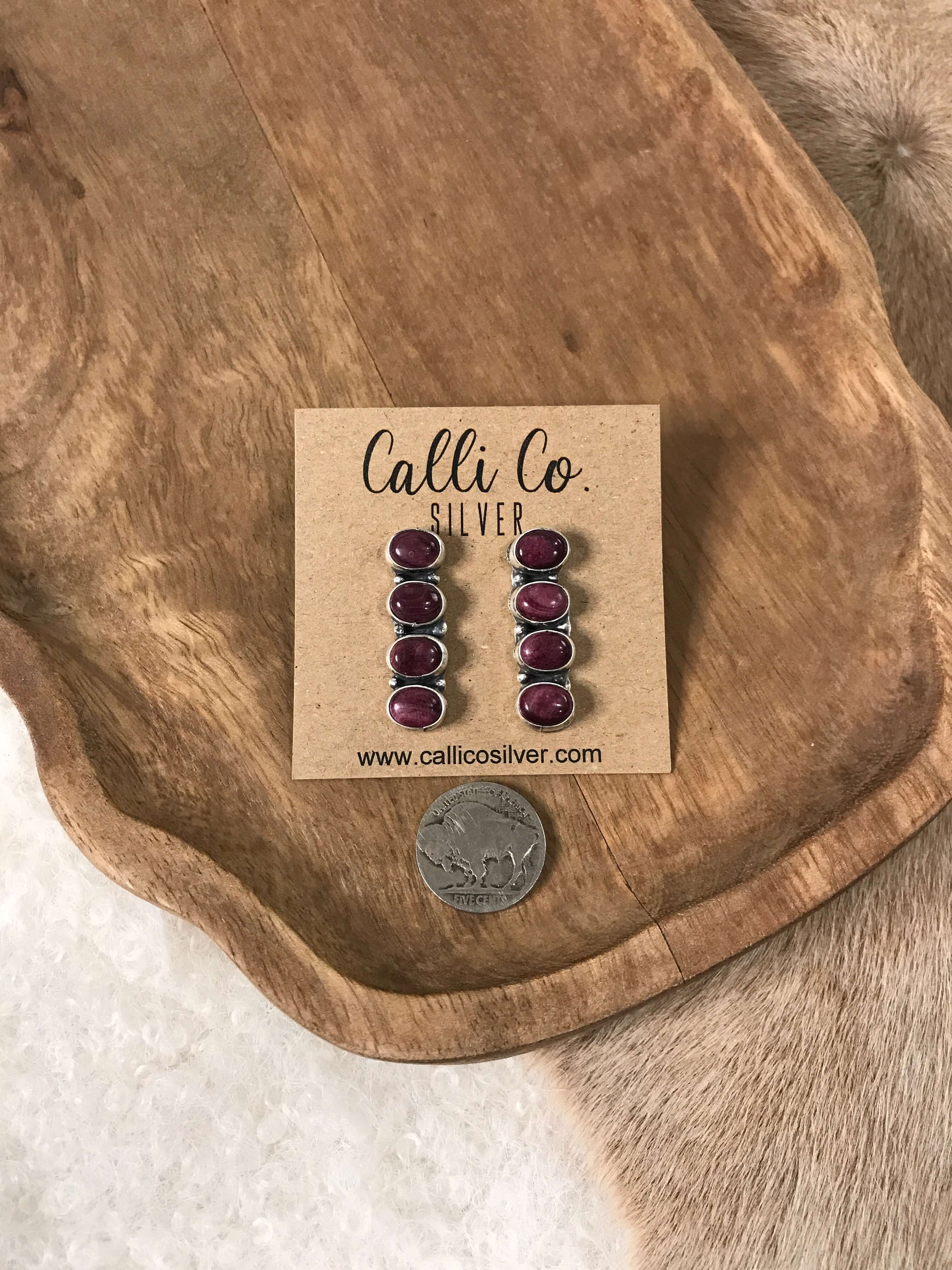 The Basiao Earrings, 5-Earrings-Calli Co., Turquoise and Silver Jewelry, Native American Handmade, Zuni Tribe, Navajo Tribe, Brock Texas