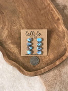 The Basiao Earrings, 6-Earrings-Calli Co., Turquoise and Silver Jewelry, Native American Handmade, Zuni Tribe, Navajo Tribe, Brock Texas