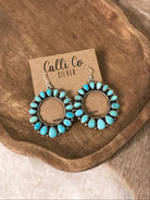 The Siskiyou Earrings-Earrings-Calli Co., Turquoise and Silver Jewelry, Native American Handmade, Zuni Tribe, Navajo Tribe, Brock Texas