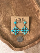 The Melody Dangles-Earrings-Calli Co., Turquoise and Silver Jewelry, Native American Handmade, Zuni Tribe, Navajo Tribe, Brock Texas