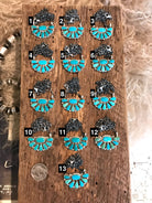 The Woodson Half Cluster Necklaces-Necklaces-Calli Co., Turquoise and Silver Jewelry, Native American Handmade, Zuni Tribe, Navajo Tribe, Brock Texas