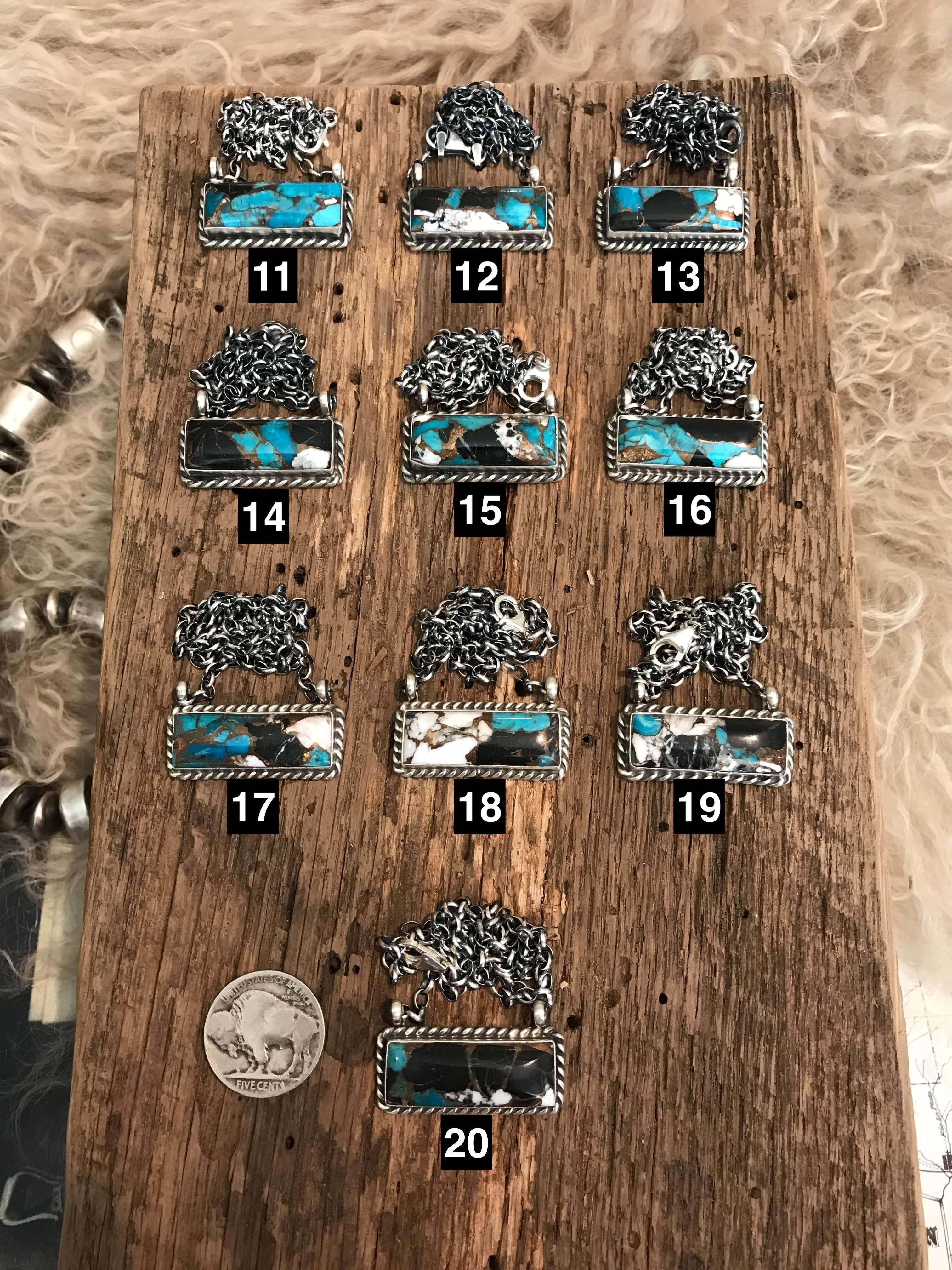 The Big Chief Necklaces in White Buffalo x Turquoise-Necklaces-Calli Co., Turquoise and Silver Jewelry, Native American Handmade, Zuni Tribe, Navajo Tribe, Brock Texas