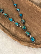 The Willett Lariat Necklace Set-Necklaces-Calli Co., Turquoise and Silver Jewelry, Native American Handmade, Zuni Tribe, Navajo Tribe, Brock Texas