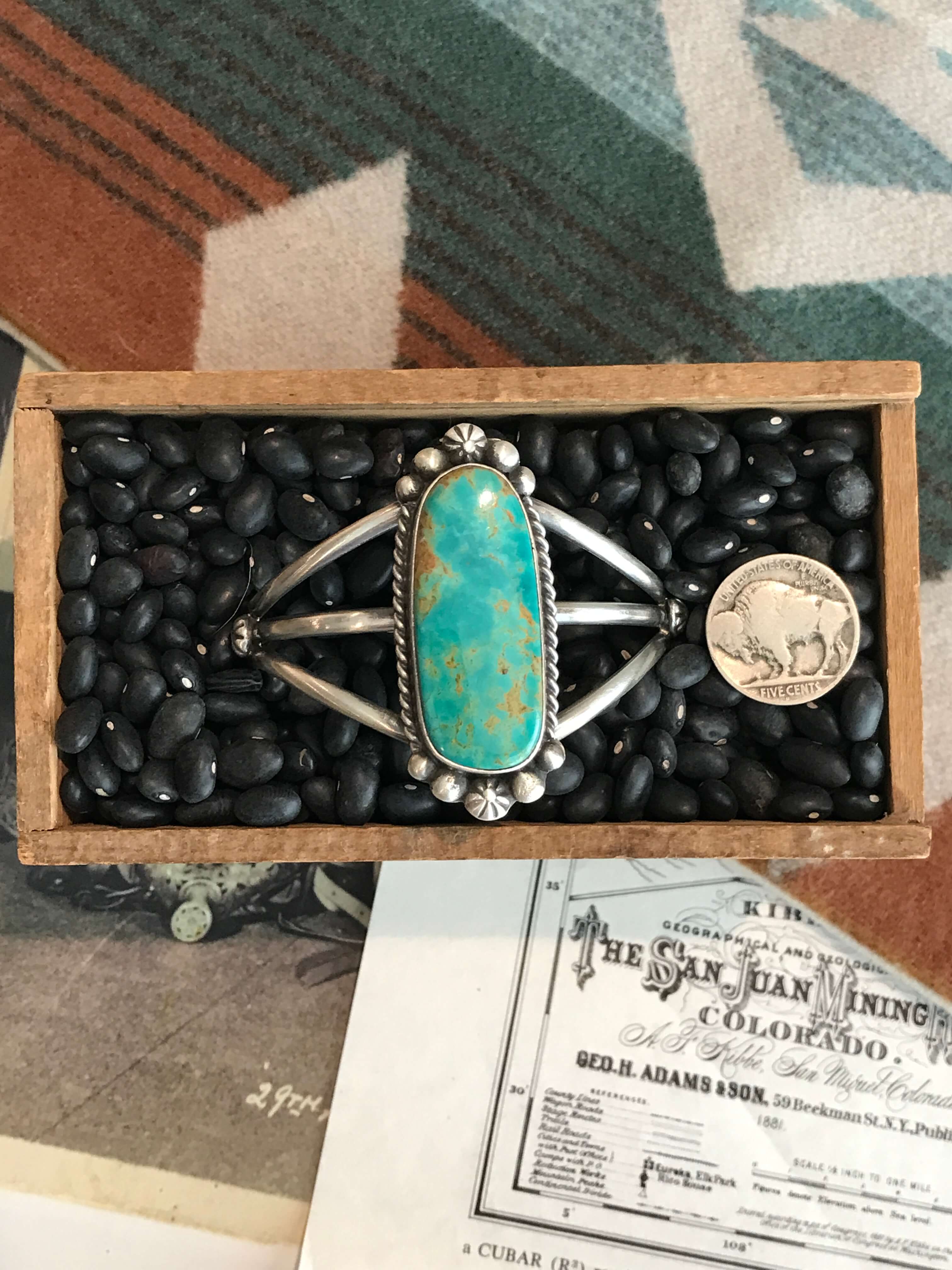 The Odyssey Cuff, 1-Bracelets & Cuffs-Calli Co., Turquoise and Silver Jewelry, Native American Handmade, Zuni Tribe, Navajo Tribe, Brock Texas