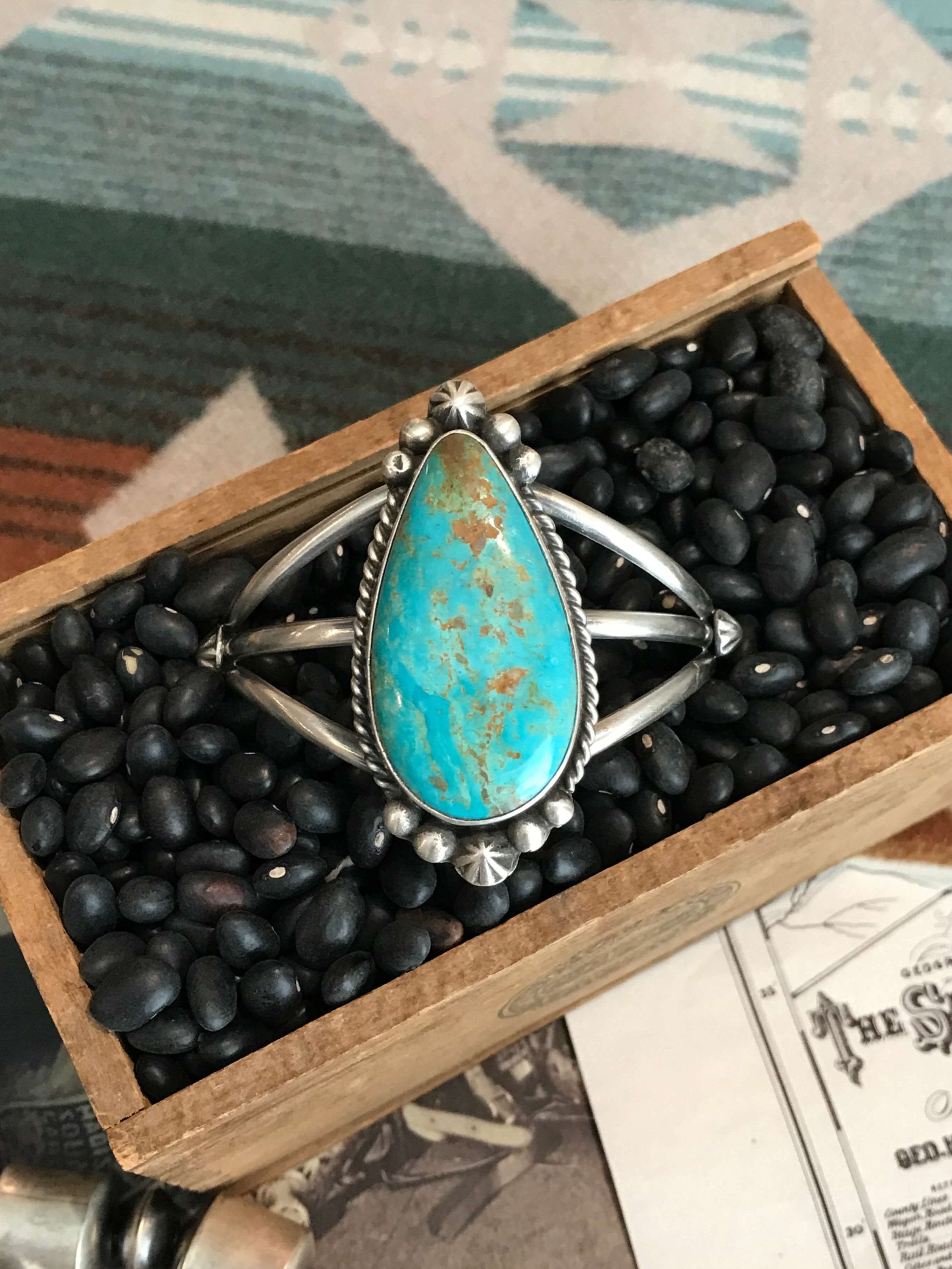 Kingman Turquoise Bar sold Necklaces/CJP12