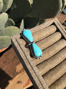 The Double Stone Adjustable Ring, 8-Rings-Calli Co., Turquoise and Silver Jewelry, Native American Handmade, Zuni Tribe, Navajo Tribe, Brock Texas