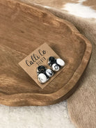 The Tempe Cluster Earrings in White Buffalo, 1-Earrings-Calli Co., Turquoise and Silver Jewelry, Native American Handmade, Zuni Tribe, Navajo Tribe, Brock Texas