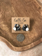 The Tempe Cluster Earrings in White Buffalo, 2-Earrings-Calli Co., Turquoise and Silver Jewelry, Native American Handmade, Zuni Tribe, Navajo Tribe, Brock Texas