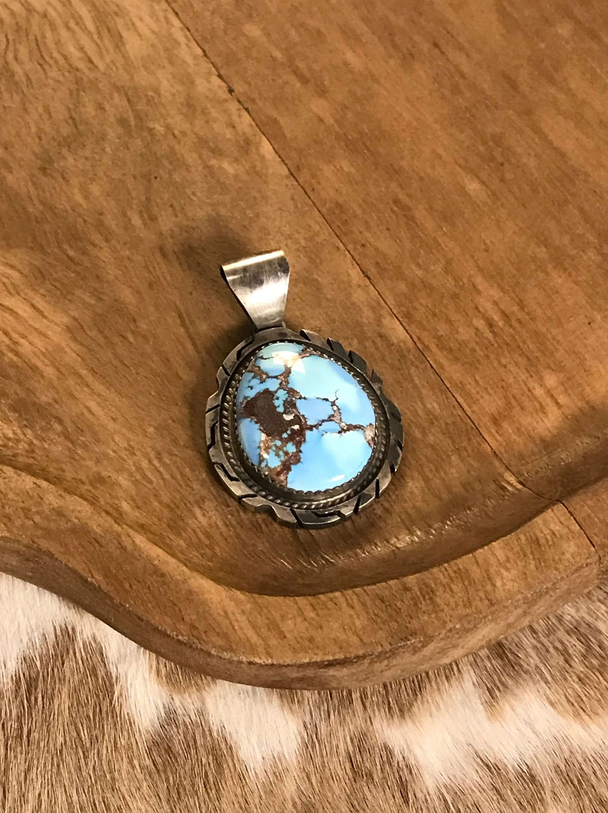 The Dimmit Golden Hills Pendant-Pendants-Calli Co., Turquoise and Silver Jewelry, Native American Handmade, Zuni Tribe, Navajo Tribe, Brock Texas