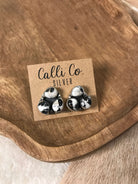 The Tempe Cluster Earrings in White Buffalo, 3-Earrings-Calli Co., Turquoise and Silver Jewelry, Native American Handmade, Zuni Tribe, Navajo Tribe, Brock Texas