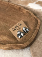 The Tempe Cluster Earrings in White Buffalo, 3-Earrings-Calli Co., Turquoise and Silver Jewelry, Native American Handmade, Zuni Tribe, Navajo Tribe, Brock Texas