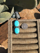 The Double Stone Adjustable Ring, 9-Rings-Calli Co., Turquoise and Silver Jewelry, Native American Handmade, Zuni Tribe, Navajo Tribe, Brock Texas