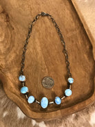 The Locanda 7 Stone Necklace-Necklaces-Calli Co., Turquoise and Silver Jewelry, Native American Handmade, Zuni Tribe, Navajo Tribe, Brock Texas