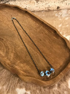 The Mckinnon Turquoise 3 Stone Necklace-Necklaces-Calli Co., Turquoise and Silver Jewelry, Native American Handmade, Zuni Tribe, Navajo Tribe, Brock Texas