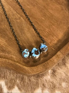 The Mckinnon Turquoise 3 Stone Necklace-Necklaces-Calli Co., Turquoise and Silver Jewelry, Native American Handmade, Zuni Tribe, Navajo Tribe, Brock Texas
