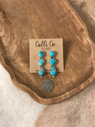 The Moana Earrings-Earrings-Calli Co., Turquoise and Silver Jewelry, Native American Handmade, Zuni Tribe, Navajo Tribe, Brock Texas
