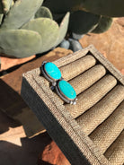 The Double Stone Adjustable Ring, 11-Rings-Calli Co., Turquoise and Silver Jewelry, Native American Handmade, Zuni Tribe, Navajo Tribe, Brock Texas