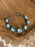 The Norland Link Bracelet, 1-Bracelets & Cuffs-Calli Co., Turquoise and Silver Jewelry, Native American Handmade, Zuni Tribe, Navajo Tribe, Brock Texas