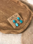 The Muse Turquoise Earrings, 3-Earrings-Calli Co., Turquoise and Silver Jewelry, Native American Handmade, Zuni Tribe, Navajo Tribe, Brock Texas