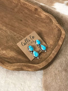The Muse Turquoise Earrings, 4-Earrings-Calli Co., Turquoise and Silver Jewelry, Native American Handmade, Zuni Tribe, Navajo Tribe, Brock Texas