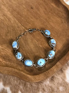 The Norland Link Bracelet, 4-Bracelets & Cuffs-Calli Co., Turquoise and Silver Jewelry, Native American Handmade, Zuni Tribe, Navajo Tribe, Brock Texas