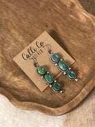 The Bray Earrings, 2-Earrings-Calli Co., Turquoise and Silver Jewelry, Native American Handmade, Zuni Tribe, Navajo Tribe, Brock Texas