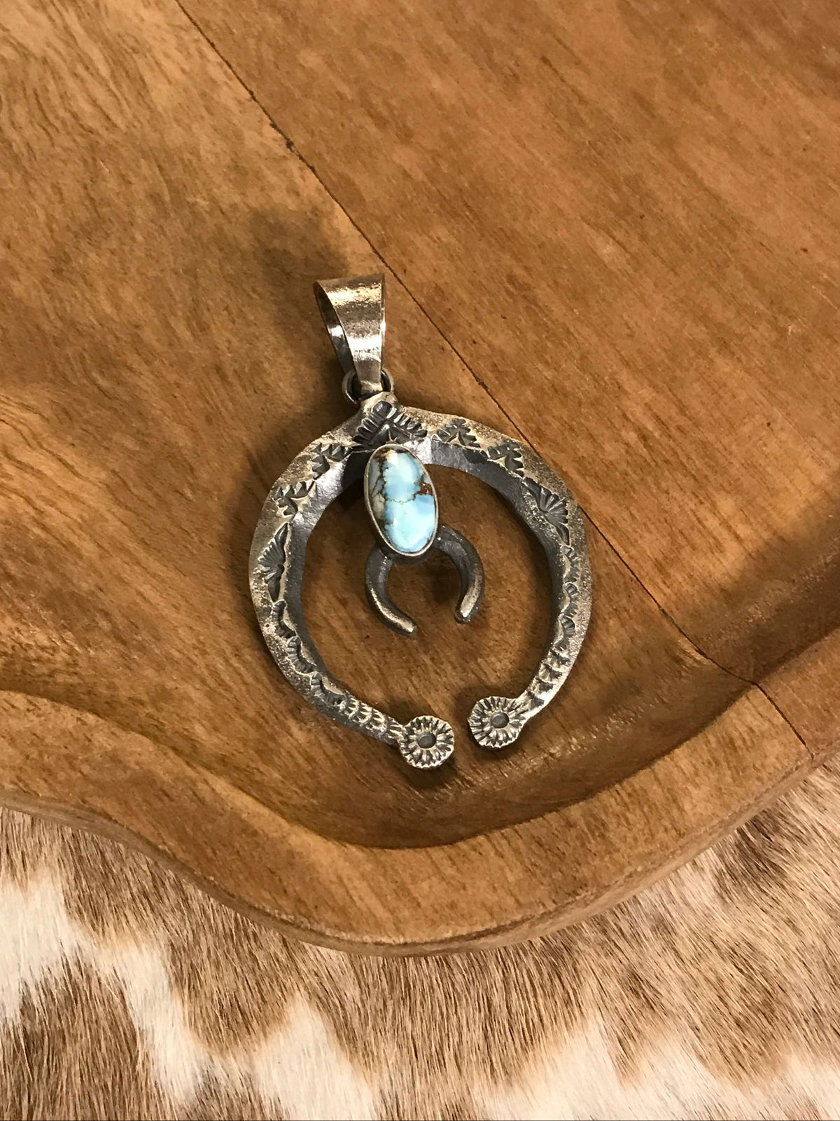 The Naja Pendant, 6-Pendants-Calli Co., Turquoise and Silver Jewelry, Native American Handmade, Zuni Tribe, Navajo Tribe, Brock Texas