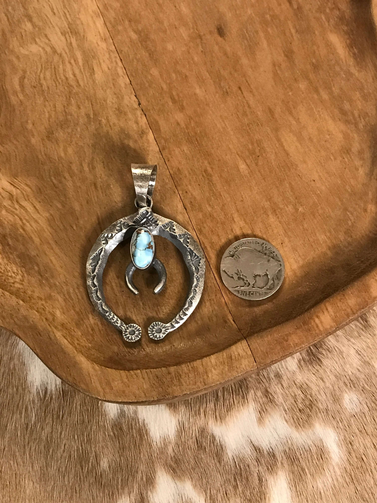 The Naja Pendant, 6-Pendants-Calli Co., Turquoise and Silver Jewelry, Native American Handmade, Zuni Tribe, Navajo Tribe, Brock Texas