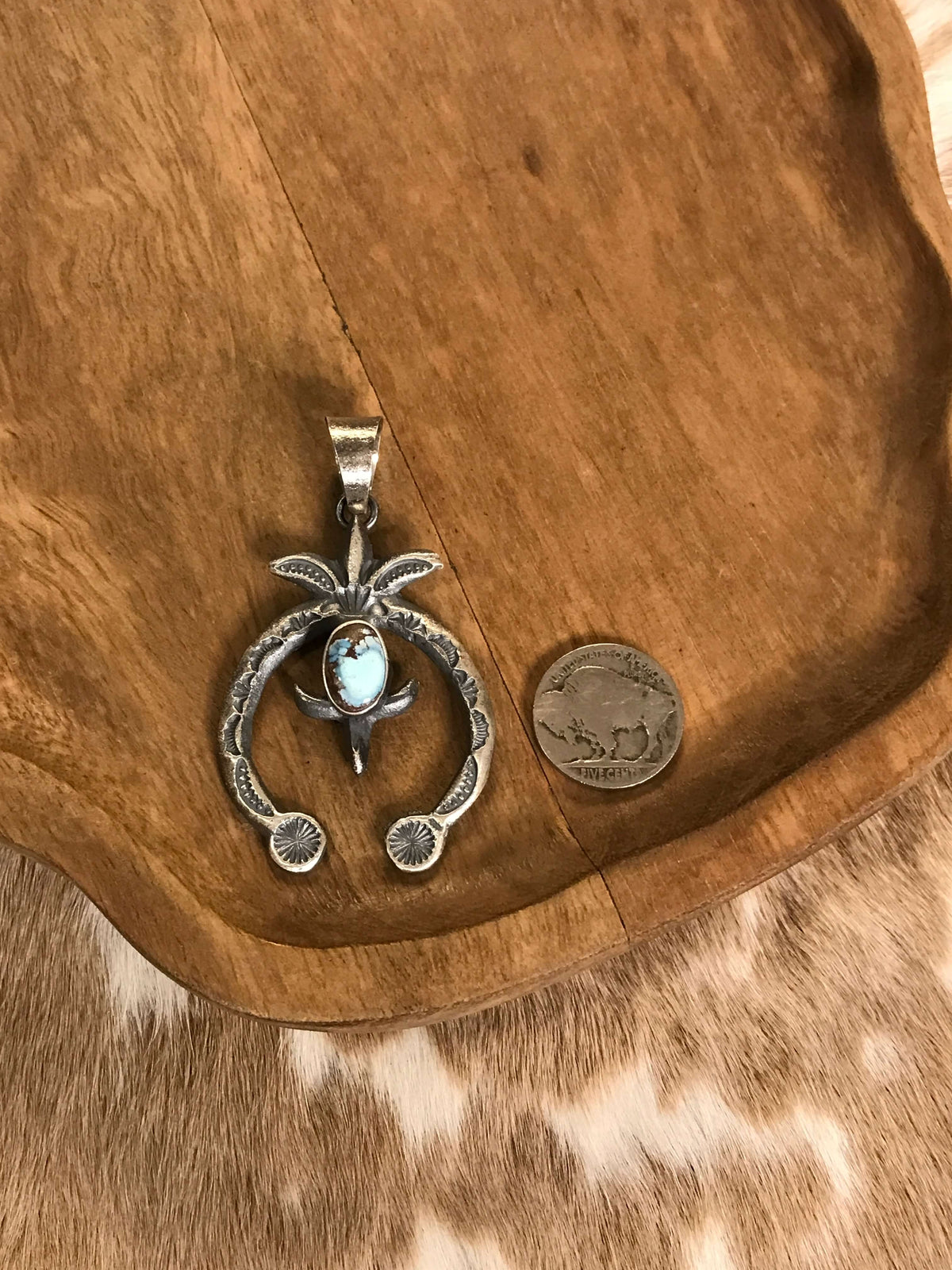 The Naja Pendant, 7-Pendants-Calli Co., Turquoise and Silver Jewelry, Native American Handmade, Zuni Tribe, Navajo Tribe, Brock Texas