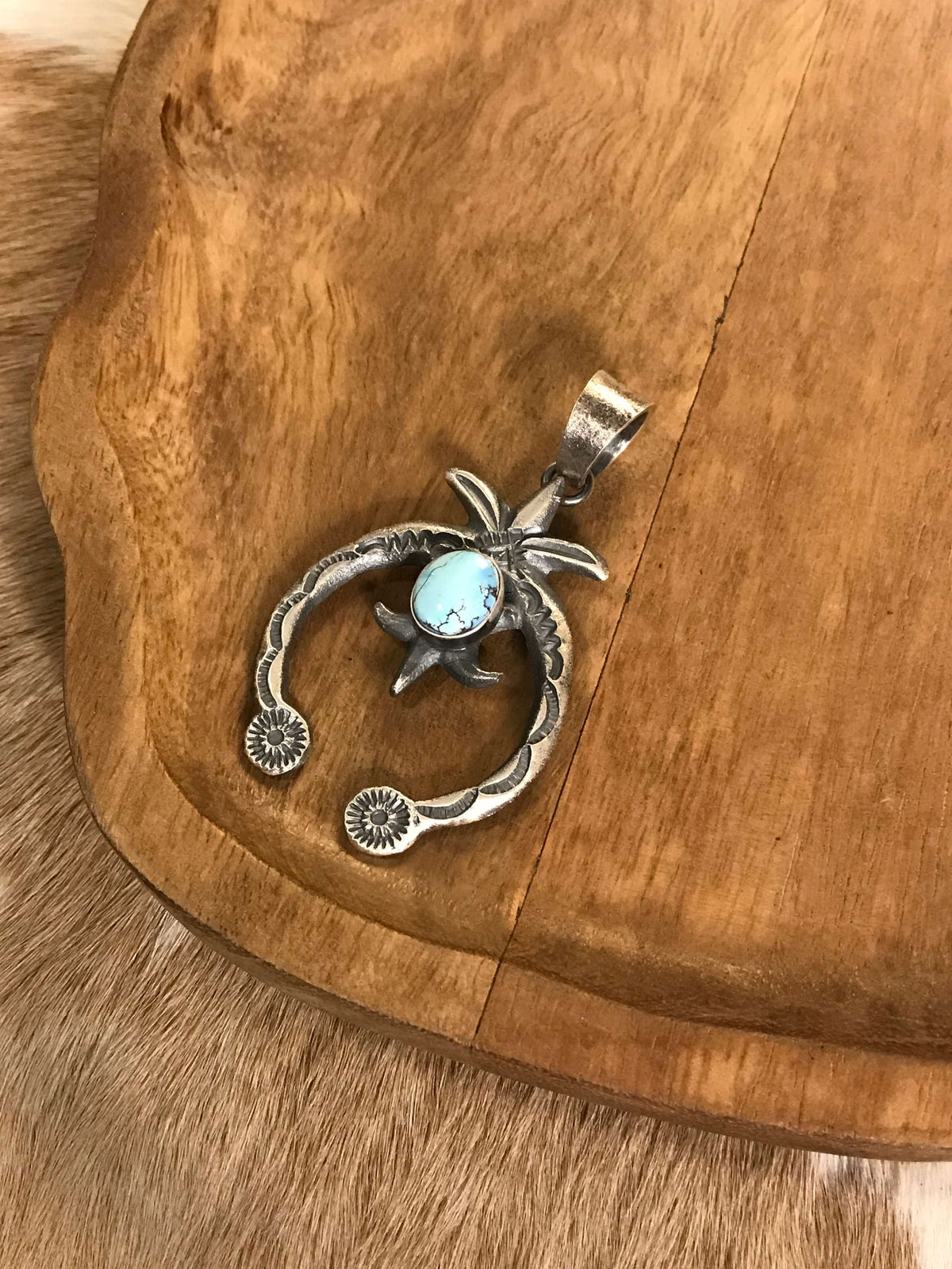 The Naja Pendant, 9-Pendants-Calli Co., Turquoise and Silver Jewelry, Native American Handmade, Zuni Tribe, Navajo Tribe, Brock Texas