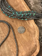 The Harlow Necklace in Green Turquoise-Necklaces-Calli Co., Turquoise and Silver Jewelry, Native American Handmade, Zuni Tribe, Navajo Tribe, Brock Texas