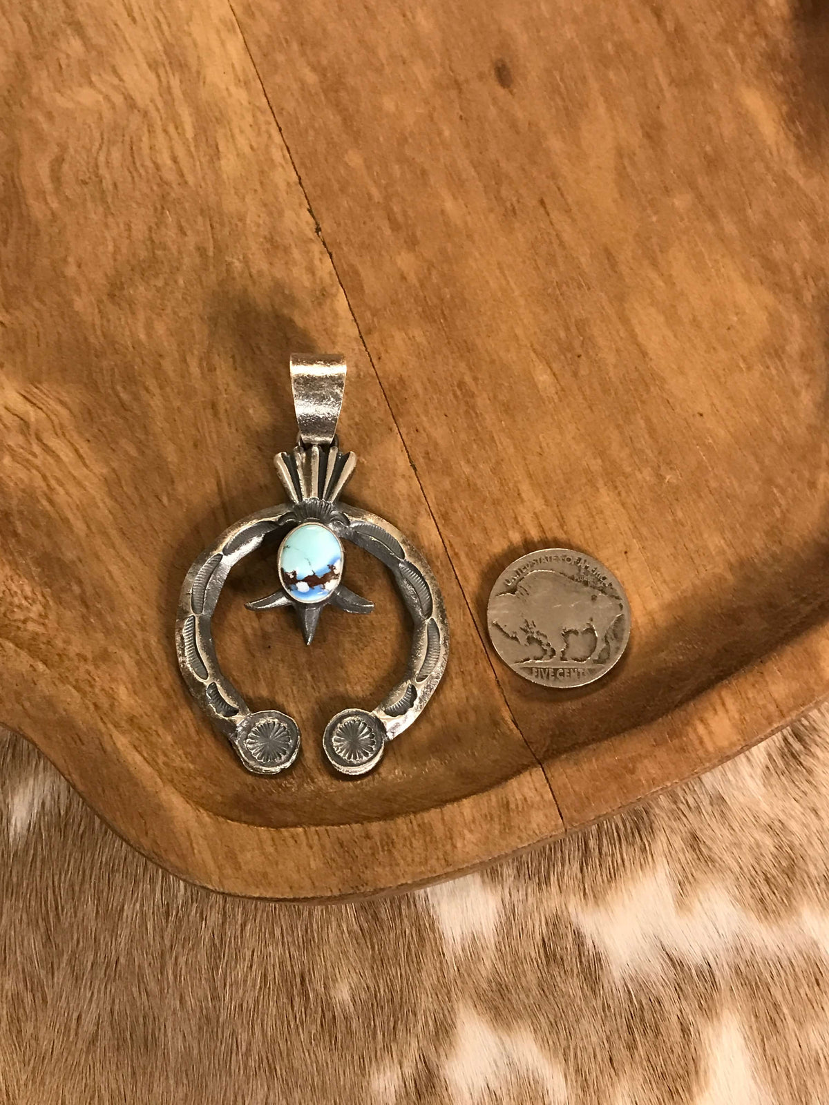 The Naja Pendant, 10-Pendants-Calli Co., Turquoise and Silver Jewelry, Native American Handmade, Zuni Tribe, Navajo Tribe, Brock Texas