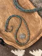 The Dallam Necklace in Green-Necklaces-Calli Co., Turquoise and Silver Jewelry, Native American Handmade, Zuni Tribe, Navajo Tribe, Brock Texas