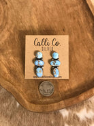The Maylee Triple Drop Earrings, 5-Earrings-Calli Co., Turquoise and Silver Jewelry, Native American Handmade, Zuni Tribe, Navajo Tribe, Brock Texas