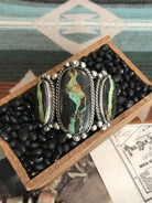 The 3 Stone Black Jack Cuff, 1-Bracelets & Cuffs-Calli Co., Turquoise and Silver Jewelry, Native American Handmade, Zuni Tribe, Navajo Tribe, Brock Texas