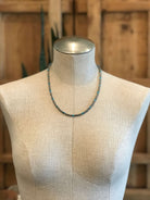 The Dallam Necklace in Blue-Necklaces-Calli Co., Turquoise and Silver Jewelry, Native American Handmade, Zuni Tribe, Navajo Tribe, Brock Texas