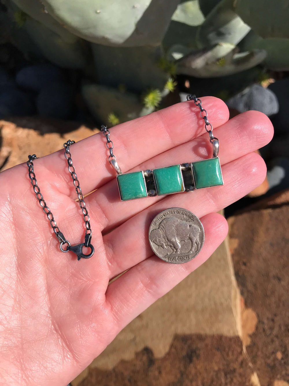 The Laurent Necklace, 3-Necklaces-Calli Co., Turquoise and Silver Jewelry, Native American Handmade, Zuni Tribe, Navajo Tribe, Brock Texas
