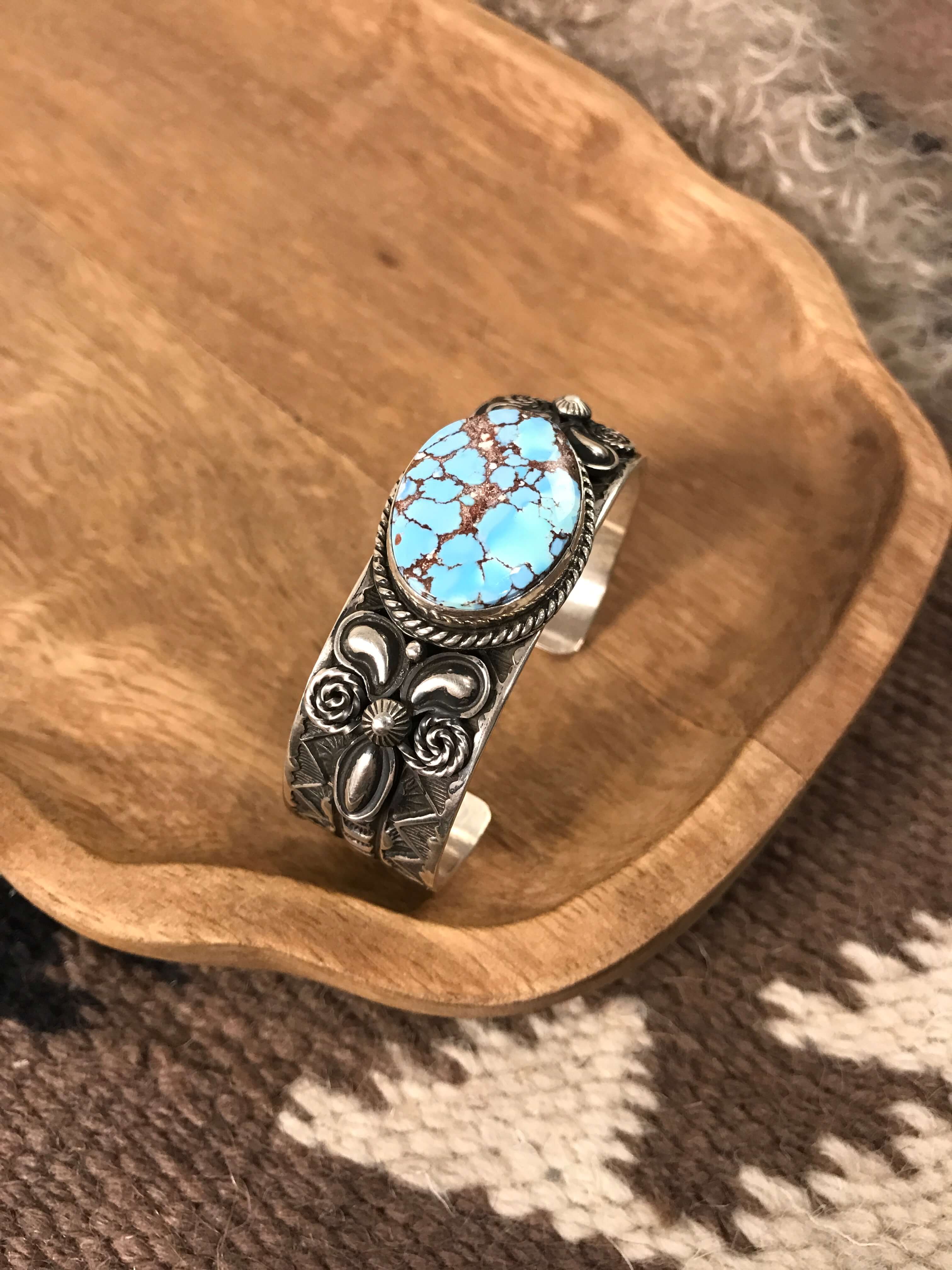 The Allamore Cuff-Bracelets & Cuffs-Calli Co., Turquoise and Silver Jewelry, Native American Handmade, Zuni Tribe, Navajo Tribe, Brock Texas